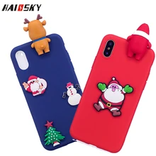 

3D Santa Claus Deer Doll Case For iPhone X XR XS Max 6 6s 7 8 Plus Soft DIY Chritmas Gift Cover For iPhone 10 5 5s SE Phone Case