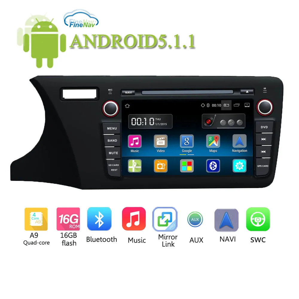 ANDROID5.1 Car GPS RADIO For HONDA CITY 2014 2015 Quad core 3G WIFI Car