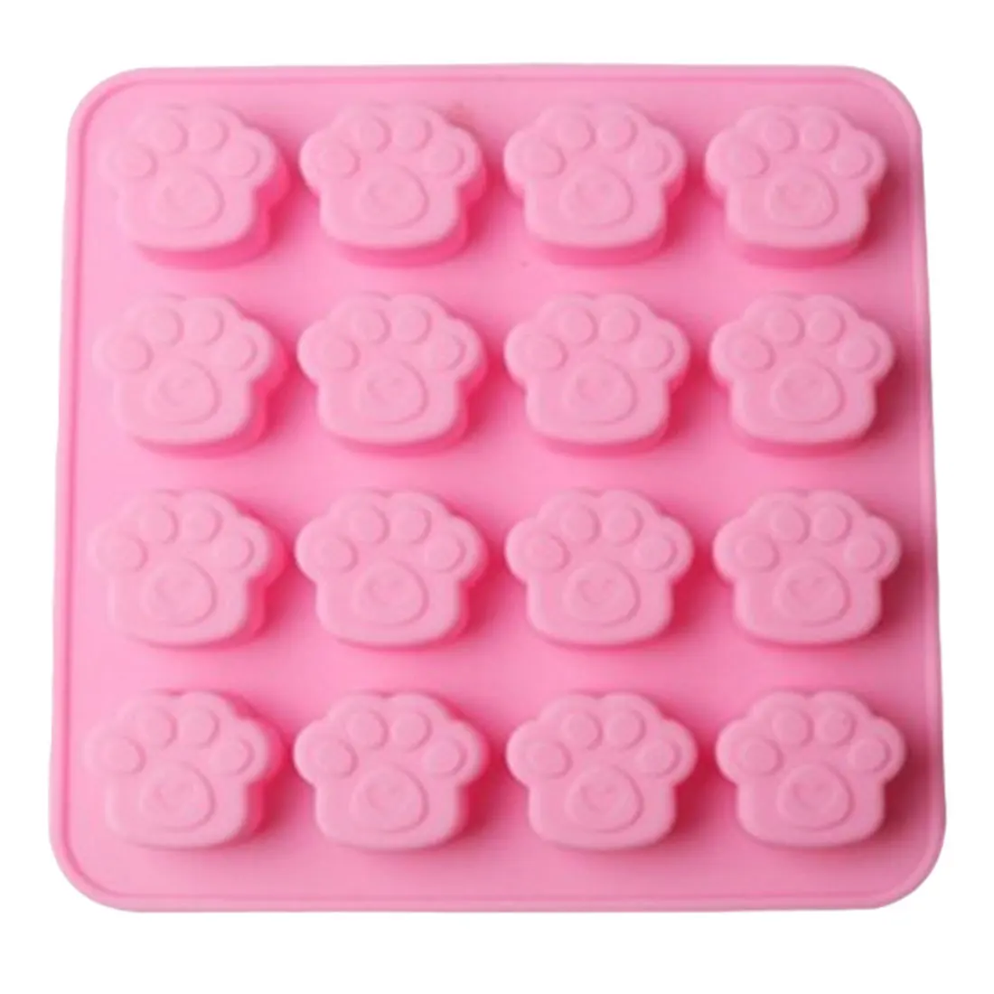

16 Holes Cat Paw Print Silicone Cookie Cake Candy Chocolate Mold Soap Ice Cube Mold Safely In Oven Microwave Dishwasher