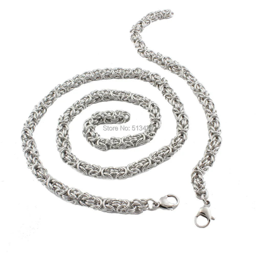 

Turkey Round Chain Jewelry Set Best Quality Stainless Steel Men's Strong handmade Byzantine Necklace & Bracelet Set