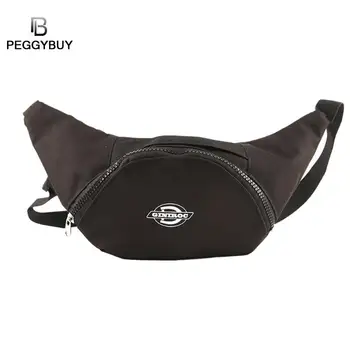 

Hit Color Letter Decor Women Men Waist Fanny Belt Packs Canvas Chest Bags Portable Travel Shoulder Crossbody Bags bolsas feminin