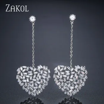 ZAKOL Fashion Baguette Crystal Heart Zircon CZ Drop Earrings for Women Fashion Luxury Long Dangle Earrings Jewelry FSEP2154
ZAKOL Fashion Baguette Crystal Heart Zircon CZ Drop Earrings for Women Fashion Luxury Long Dangle Earrings Jewelry FSEP2154
