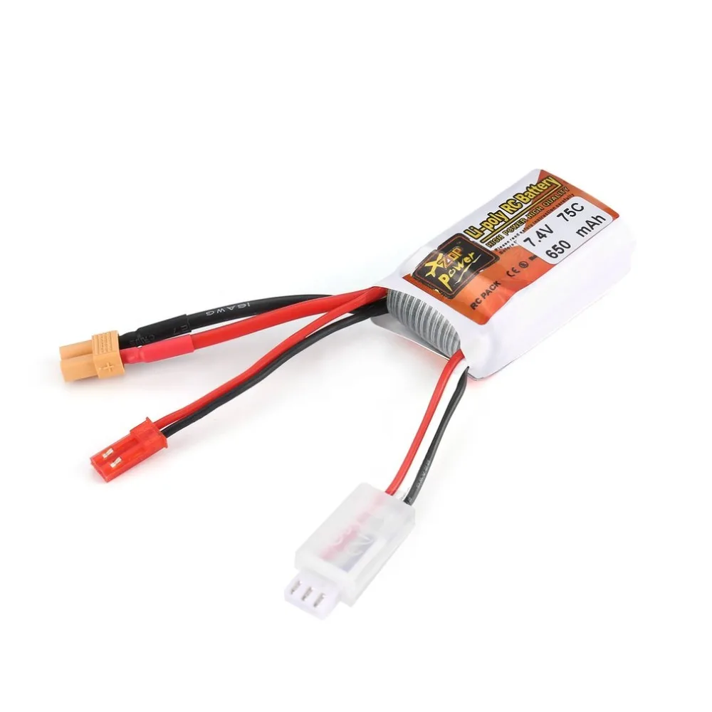 ZOP power 7,4 V 650mAh 75C 3S 1P Lipo аккумулятор JST XT30 разъем Перезаряжаемый для RC гоночный Дрон вертолет модель автомобиля лодки