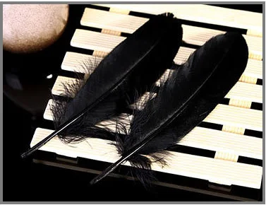 Натуральные гусиные перья Плюм 5-8 дюйм(ов) 14-20 см плавающие красочные Шлейфы DIY крафтовые серьги ювелирные изделия Свадебные украшения 50 шт - Цвет: Black
