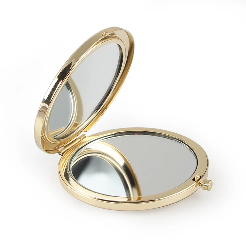 Round Mirror Compact Blank Plain gold Colour For DIY gift mirror (4)
