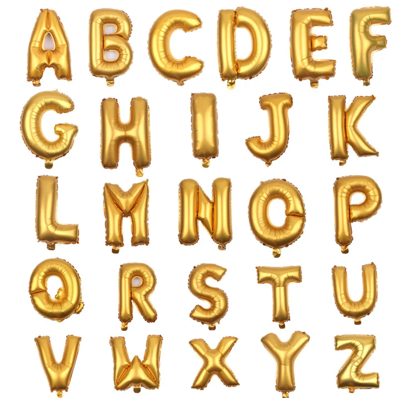 

XXPWJ new aluminum balloons Birthday party balloons decorated the letters A-Z wholesale