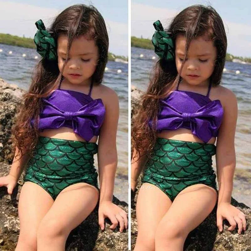 Nuevos trajes de baño de princesa Ariel con de sirena para niñas, trajes de baño niños, conjunto de traje de baño Cosplay talla S-XXL - AliExpress