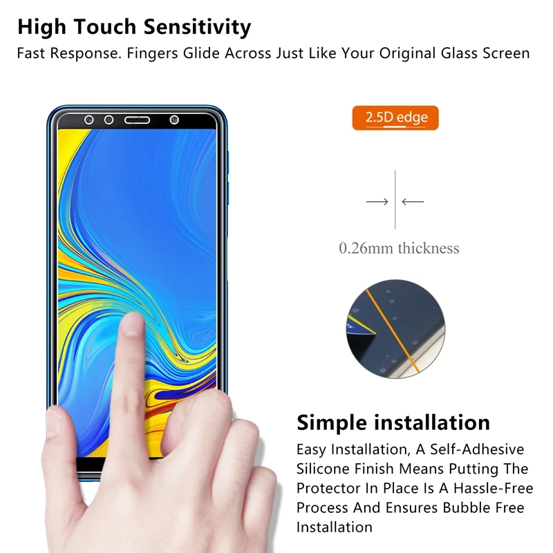2.5D 0,26 мм 9H Премиум Закаленное стекло для samsung Galaxy A7() Защитная пленка для экрана для samsung Galaxy A7