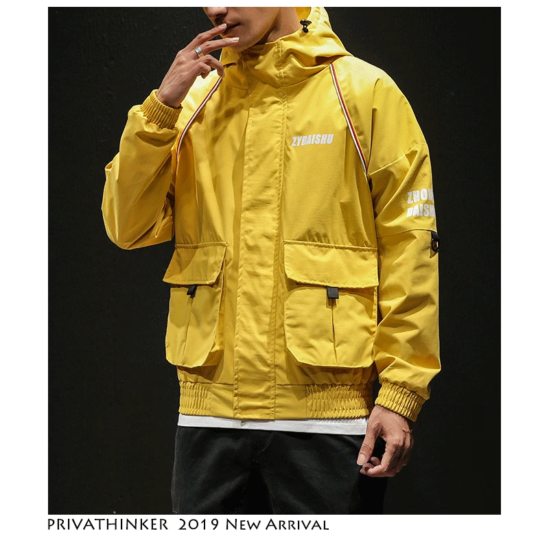 Privathinker Men Streetwear Bomber Jacket 2019 Mens Hip Hop Windbreaker Hooded Jacket Male Harajuku Fashions Red Jackets Coats Privathinker Men Streetwear Bomber Jacket 2019 Mens Hip Hop Windbreaker Hooded Jacket Male Harajuku Fashions Red Jackets Coats