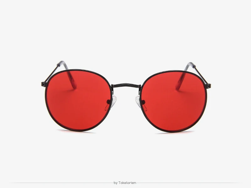 Toketorism Мода круглый металлический Ретро рамка женские солнцезащитные очки брендовый дизайн 7443