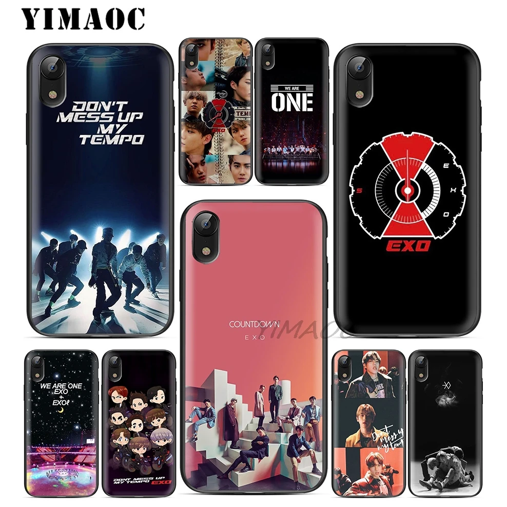 YIMAOC TEMPO EXO Новый Мягкий ТПУ Черный силиконовый чехол для iPhone X или 10 8 7 6 6S Plus 5 5S SE Xr Xs
