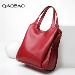QIAOBAO бренд Для женщин из натуральной кожи Для женщин сумки на ремне женские Винтаж сумочка из натуральной кожи Курьерские Сумки для дам tote