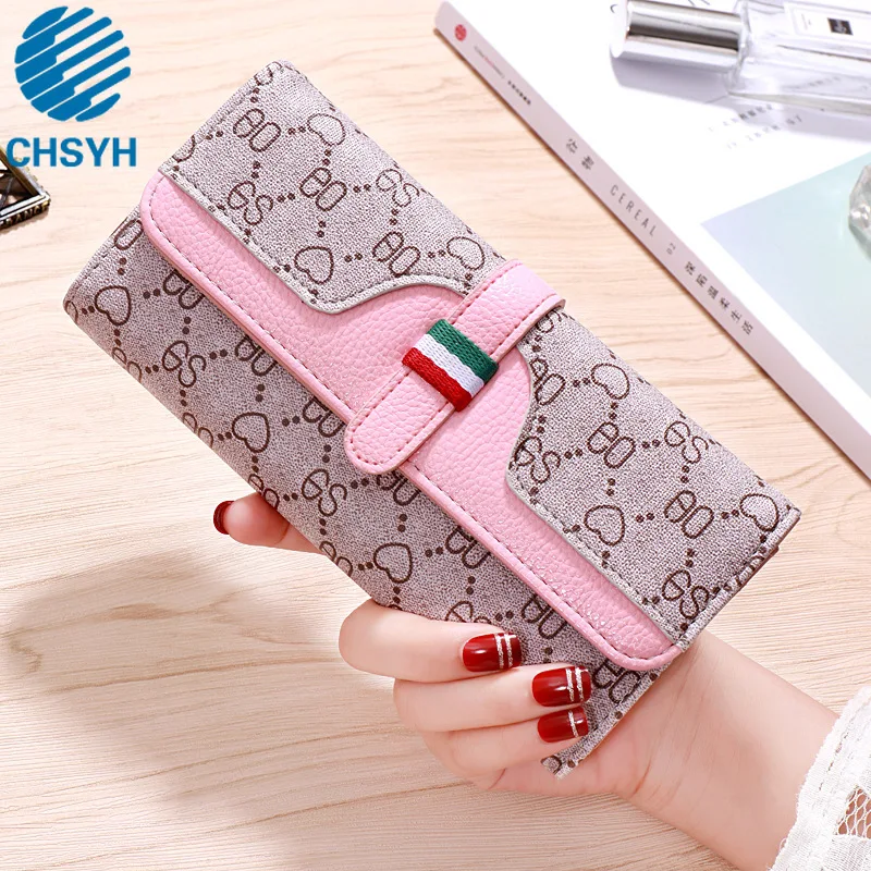 

Long Fashion Small Fresh Lady Large Capacity Multifunctional Money Clip Women Fashion Panelled Extend Wallet Female