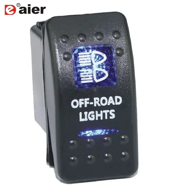 1PCS 5 Pin Marine Switch SPST ON-OFF Car Switch Boat Truck Light With Dual Illuminated LED Waterpoof 20A DR-A11625ABL-J9