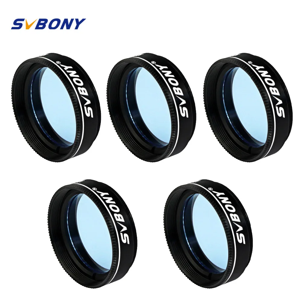 

5pcs SVBONY 1.25'' Filter Eyepiece Telescope Light Pollution Blue Moon Filter for Astronomy Monocular Telescope 31.7mm F9114L