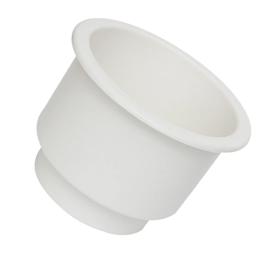 Universal White Plastic Cup Holder No Holes Dashboard Cup Drink  Support Mount For Boat Marine RV Sofa Game table