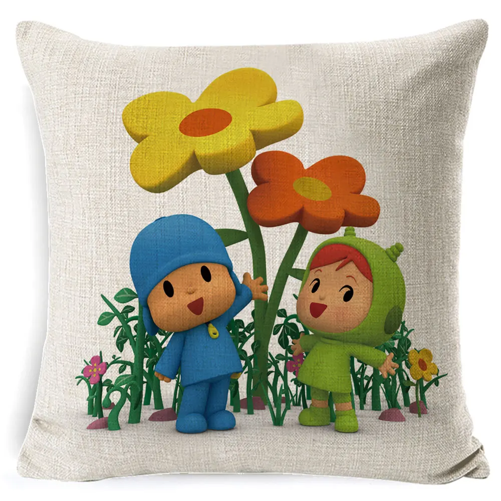 Fokusent покойо Элли Пато Loula Pocoyo собака утка наволочка квадратный простой
