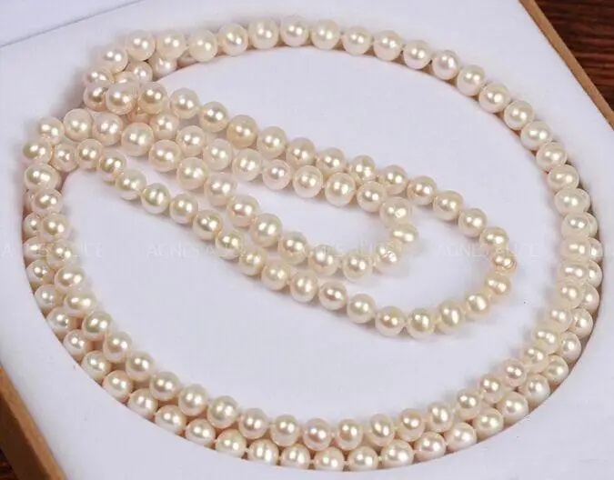 

389-10MM NATURAL SOUTH SEA WHITE PEARL NECKLACE