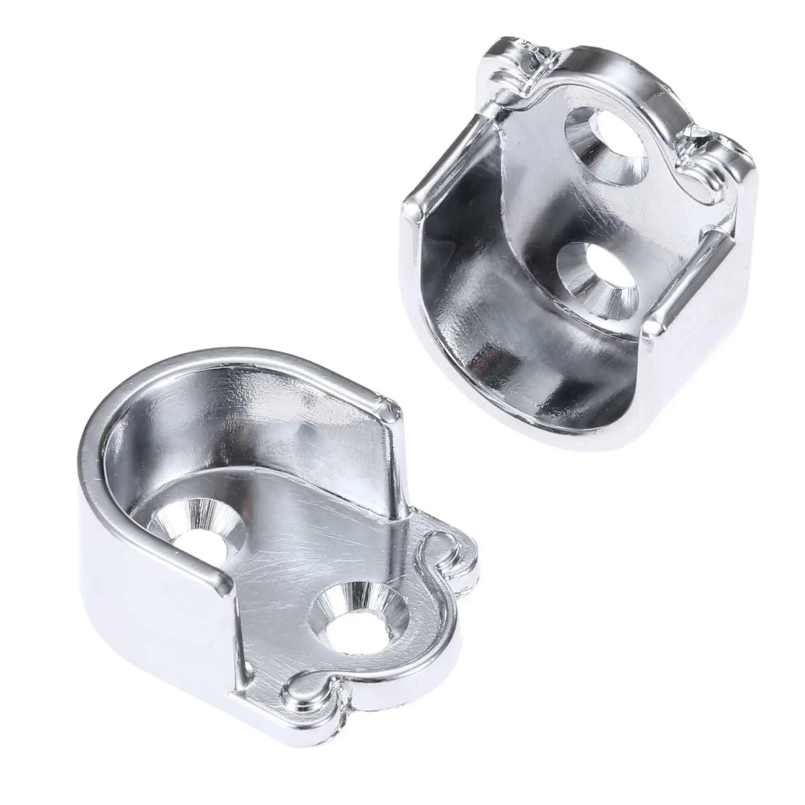 

DRELD 2Pcs 19mm Dia Zinc Alloy Wall Mounted Pipe Tube Wardrobe Clothes Tube Rail Supports Bracket Furniture Hardware