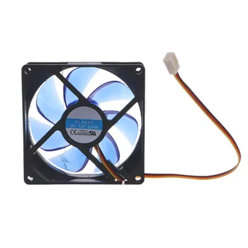 

Red Blue Green Light 3 pin 9x9x2.5cm 12 Lights LED Silent Fan For Computer Box Heatsink Cooling Cooler Fan