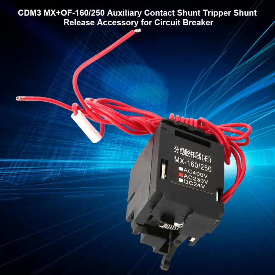 Ac 230V Circuit Breaker CDM3 MX-160/250 Shunt Tripper Shunt Release Accessoire Voor Stroomonderbreker
