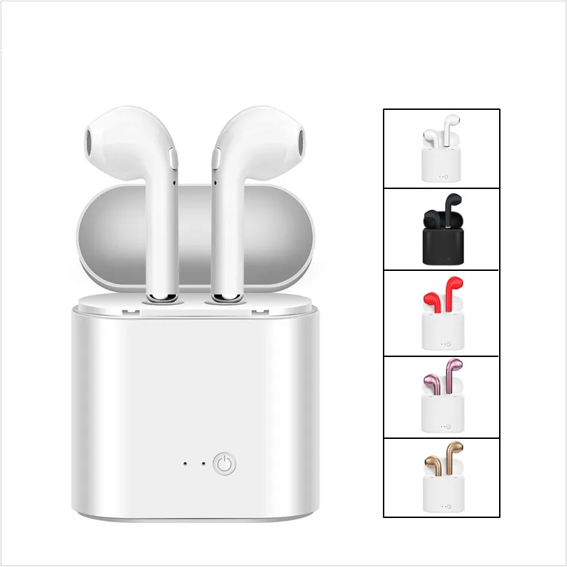 

i7s TWS Mini Wireless Bluetooth Earphone Stereo Earbud Headset With Charging Box Mic Sports For iPhone Android For Xiaomi Huawei