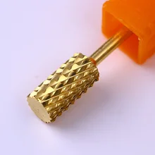 1 шт Золото ногтей сверло гладкая верхушка круглый бор, фреза для Электрический маникюр машина маникюр дрель аксессуары пилка для ногтей