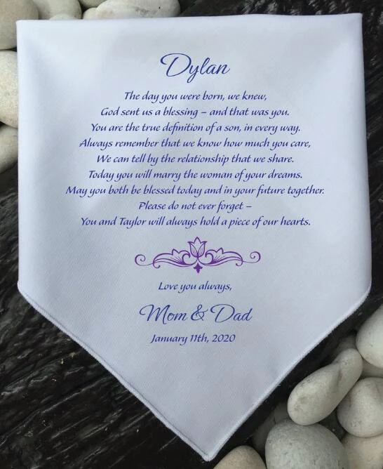 Fobie prins opslaan Custom zakdoeken DIY zakdoeken bruid en bruidegom zakdoeken een bruiloft  cadeau voor ouders|Zakdoek handdoeken| - AliExpress