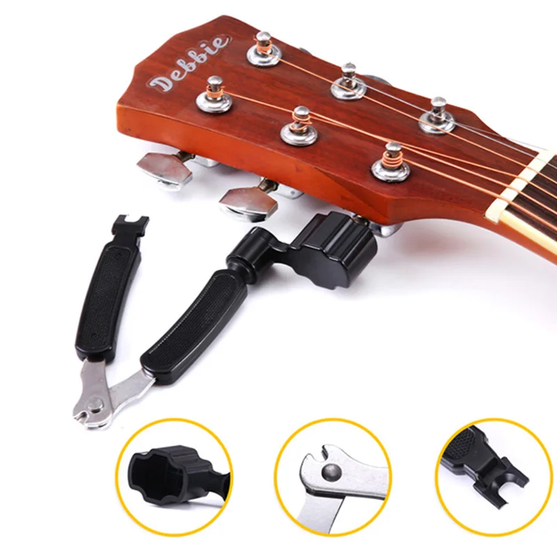 3 in 1 Multifunction Guitar String Winder Cutter Guitar Peg String