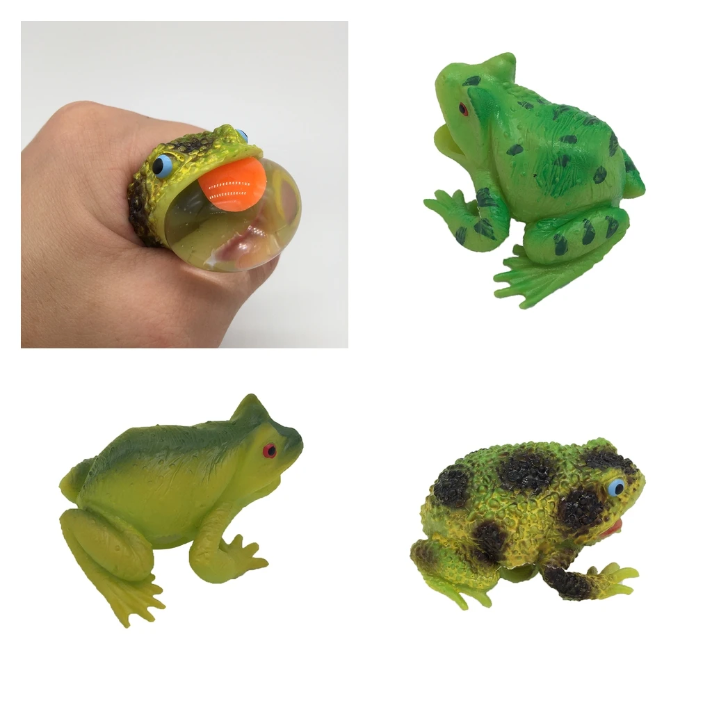 Novelty Venting Animal Model Toy, Splat Squeeze Frog, Anti Stress Toy for Kids and Adults afbeelding