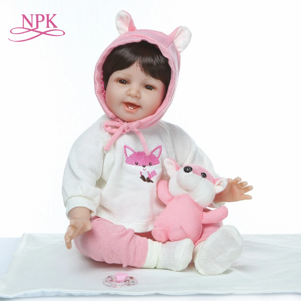NPK 55 см мягкий силиконовый Reborn Baby Doll игрушка для девочки новорожденная принцесса