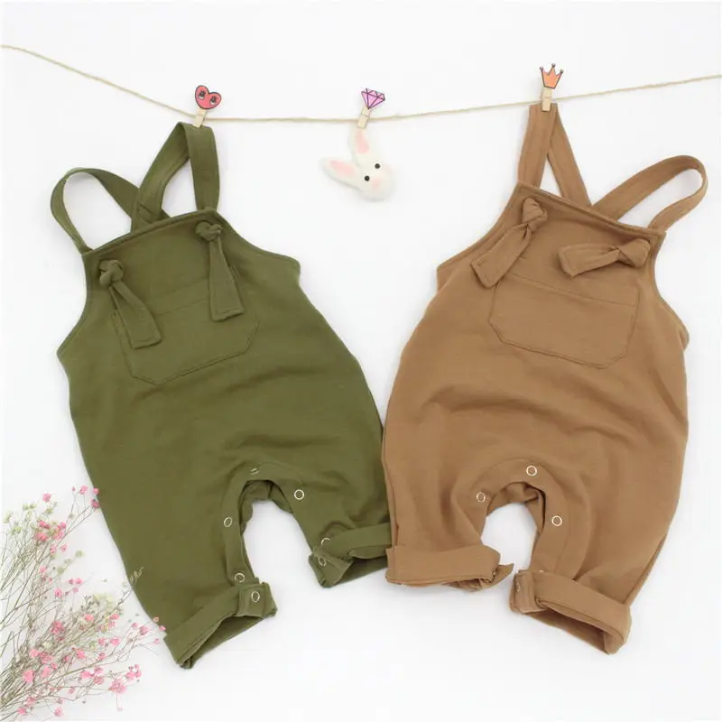 

2019 Korean Style Girls Boys Overall Autumn Fashion Kids Pants 0-3 years