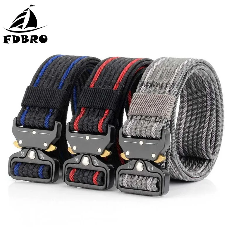 

FDBRO Multifunctional Army Tactical Belt Metal Buckle Nylon Belt Hunting Camping Military Equipment Training Tactic Combat Belt