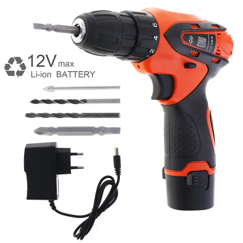 

AC 100 - 240V Cordless 12V Electric Screwdriver with Lithium Battery for Handling Screws / Punching