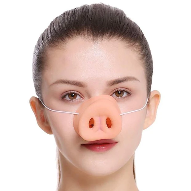 Halloween latex pig nose pig nose costume rubber latex nose muzzle mask