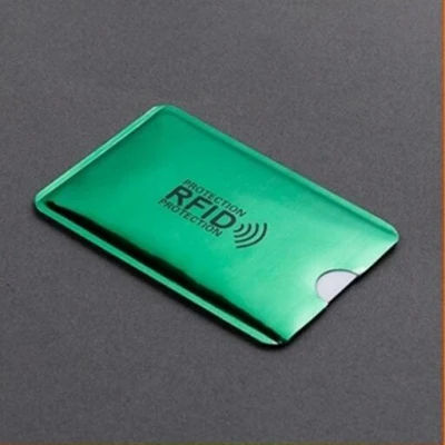 Анти рчид кошелек Блокировка металлический кредитный замок посылка для хранения банковская карта посылка держатель для карт Id банковские карты Чехол Защита 6*9,3 см - Цвет: Green