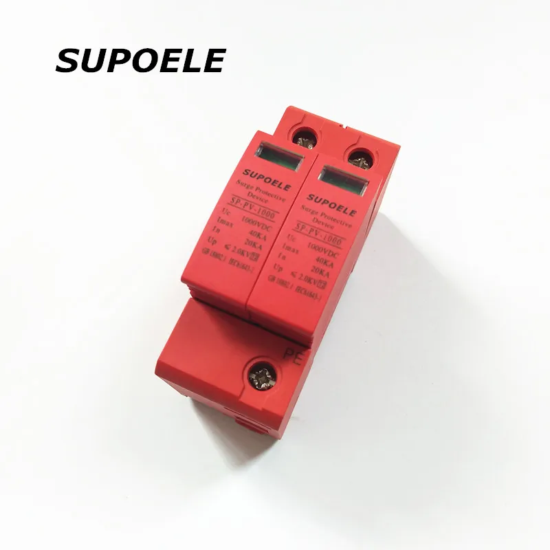 

DC SPD 1000V 20KA-40KA House Surge Protector 2P 3P PV Surge Protection Protective Low-voltage Arrester Device