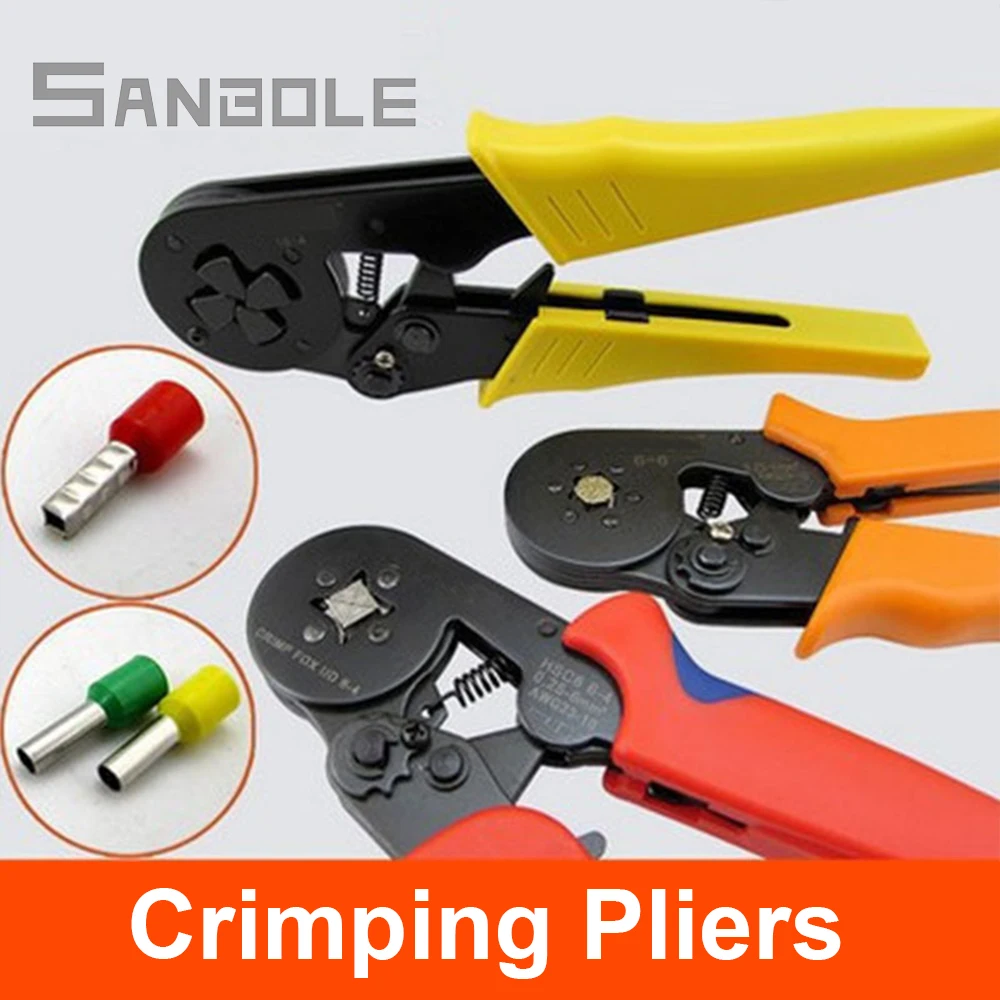 

Round Crimping Pliers electric tube clamp straight terminal tools HSC8 16-4 SELF-ADJUSTABLE 4-16mm2