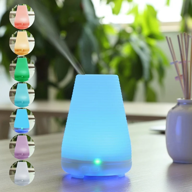 

CHERN 100ML Colorful LED Light Ultrasonic Humidifier Air Electric Aromatherapy Essential Oil Aroma Diffuser for Home Office
