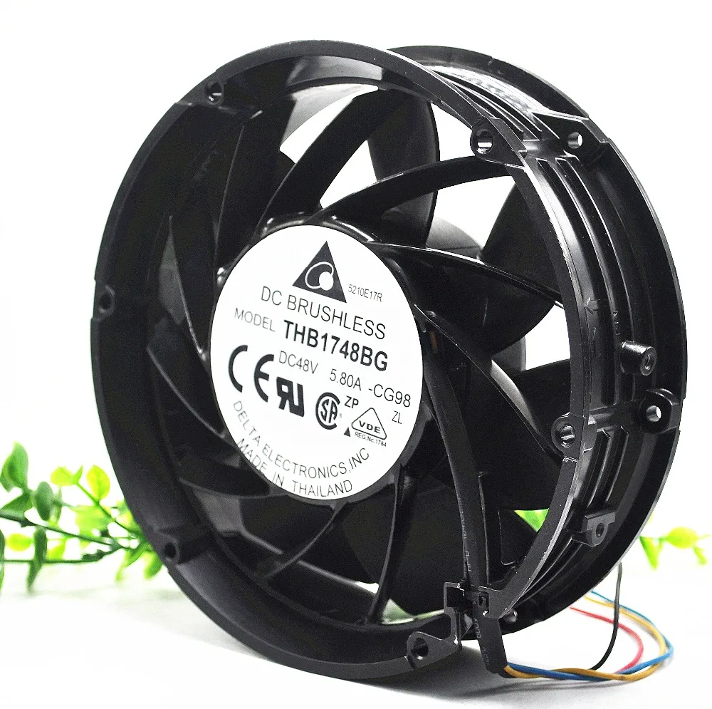 for delta THB1748BG 48V 5.80A 170X170X56MM 607.0 CFM round metal frame communications equipment cooling fan for delta THB1748BG 48V 5.80A 170X170X56MM 607.0 CFM round metal frame communications equipment cooling fan