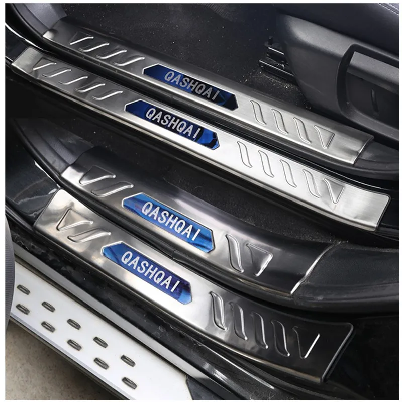 

High-quality 304 stainless steel Scuff Plate/Door Sill and Rear bumper Protector For Nissan Qashqai J11 2016-2018 ,Car-styling