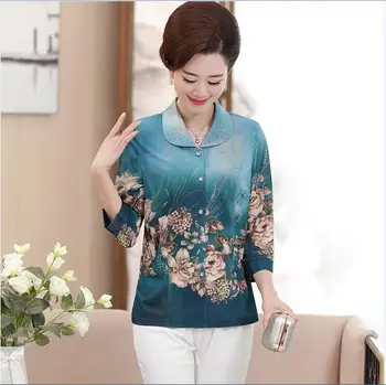 

2017 fashion elegant women summer flowers printed chiffon blouse & shirt, ladies floral summer half sleeve chiffon shirt