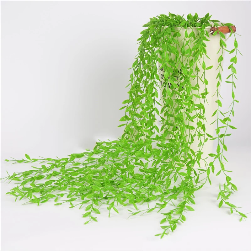 

12 Pieces Hanging Garland Willow Leaves Artificial Vines Wedding Home Shop Decoration Artificial Plants