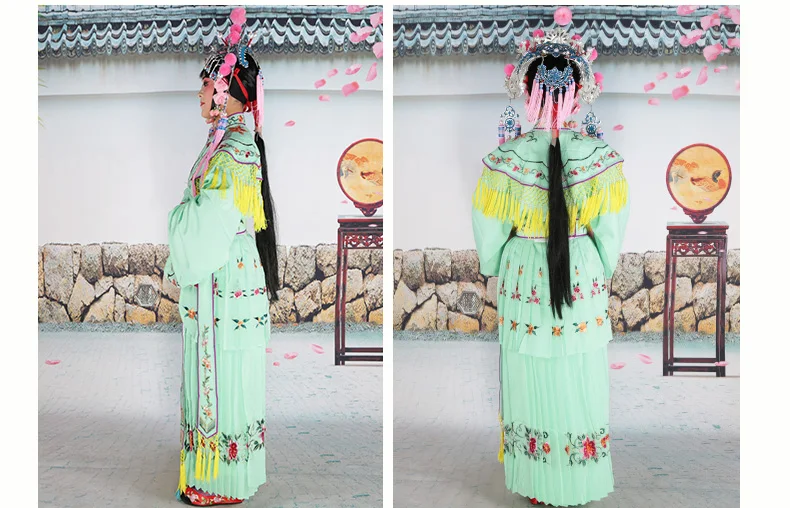 Китайский Huang Mei Xi сценический костюм Хуа дан опера театральная одежда Традиционная Пекинская опера драматургический костюм сказочное платье