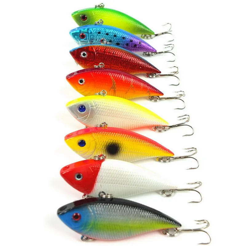 8pcs 7.1cm/11.2g VIB lures bait swimming lure plastic bait fishing