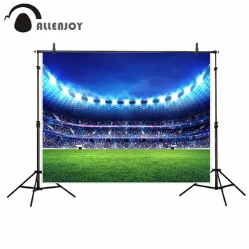 

Allenjoy vinyl photographic background Green lawn stadium sports audience life fantasy backdrop photography photocall props