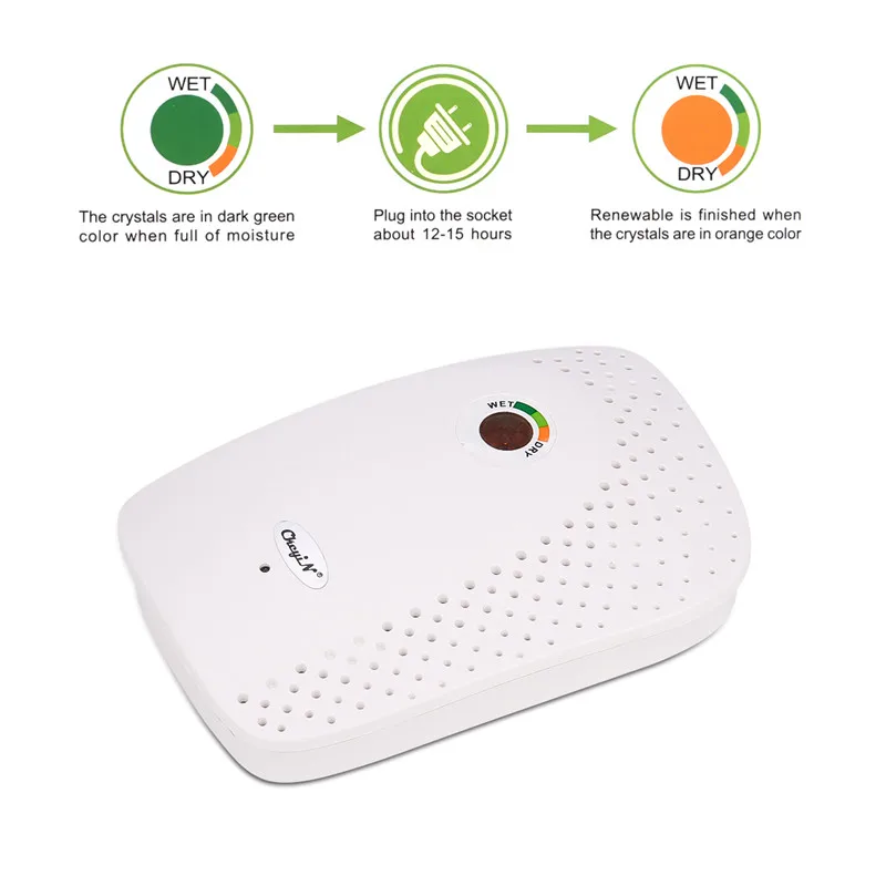 Mini Dehumidifier For Home Office Portable Desiccant Reusable Moisture Absorbing Air Dryer With LED Indicator Air Dehumidifiers