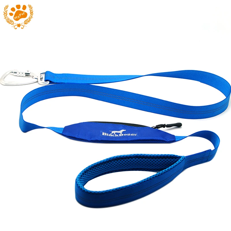 My Pet 150*2.5CM Durable Leash Dog Collar Leads Professional Lead Mountain Carabiner Attachment Zipper Pocket | Дом и сад