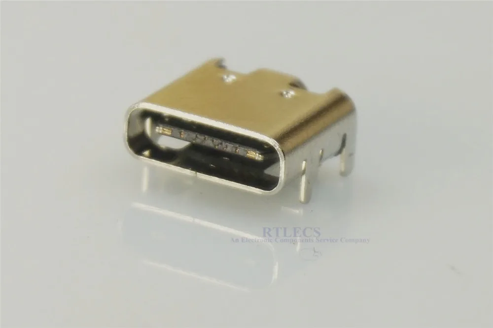10 шт. разъем USB 3,1 type C 16 Pin под прямым углом SMT Tab гнездо поддержка Pin через отверстия PCB type-C сосуд