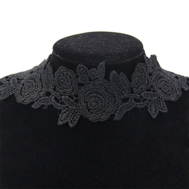 

1 m/Lot Cheap Black Rose Ribbon Lace Fabric For Wedding Decoration DIY Craft Applique Embroidery Sewing Trim Garment Supplies